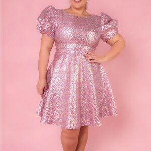 Sparkling Pink Sequin Dress